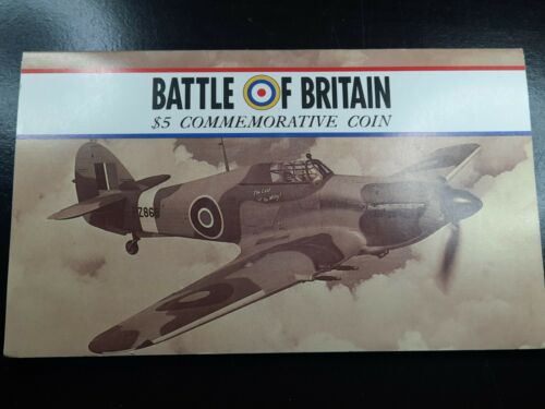 1990 $5 The Battle Of Britain Commemorative Coin Marshall Islands
